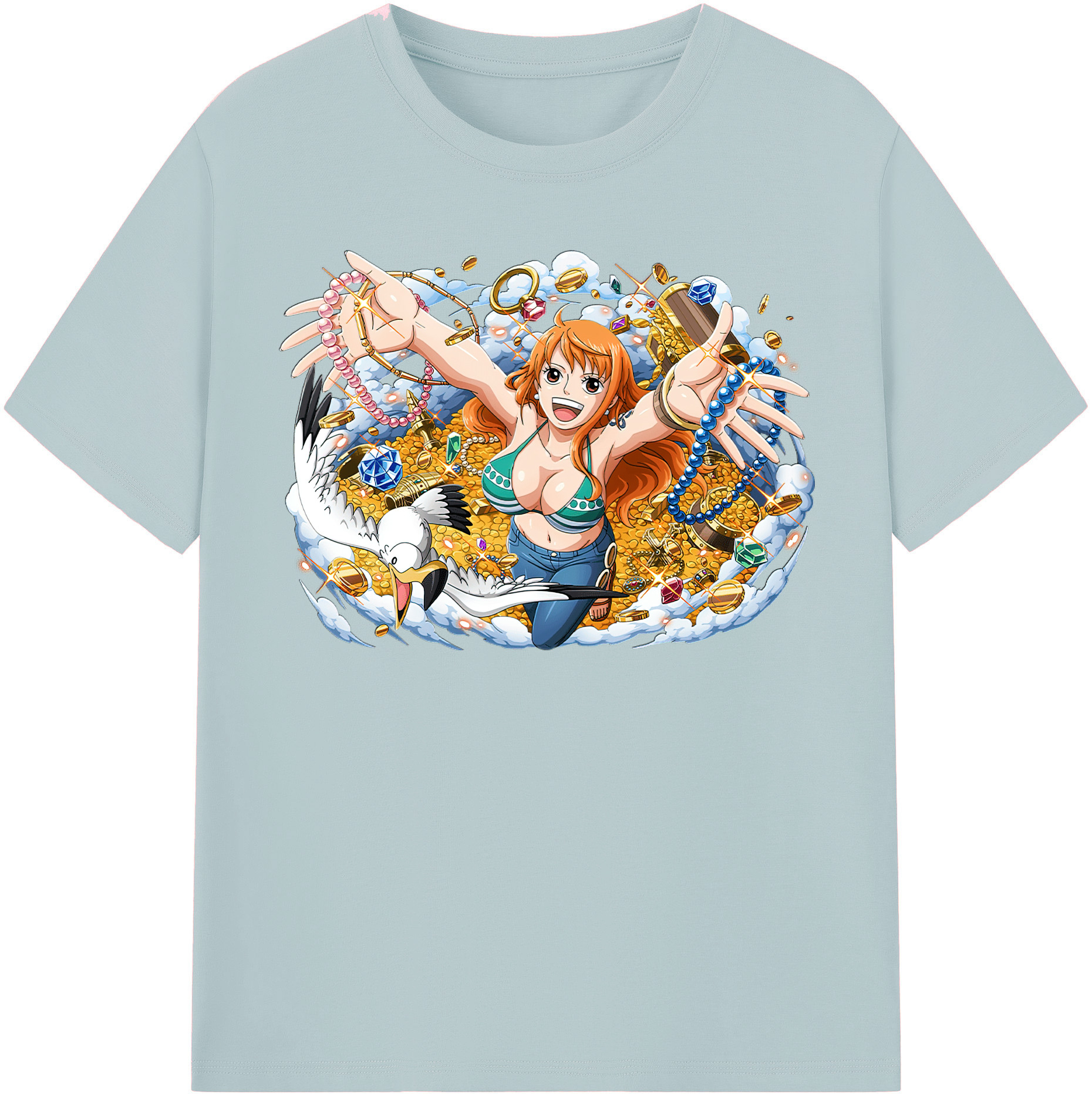 ワンピース ナミ ONE PIECE Nami 綿100％半袖Tシャツ（フロントプリント）